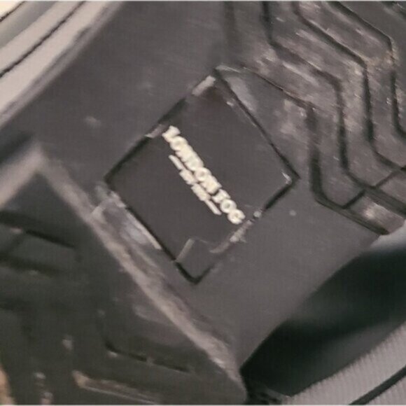 LONDON FOG Women's Waterproof Black Grey Suede Knit Lace Up Ankle Winter Boots 6 - Picture 5 of 8